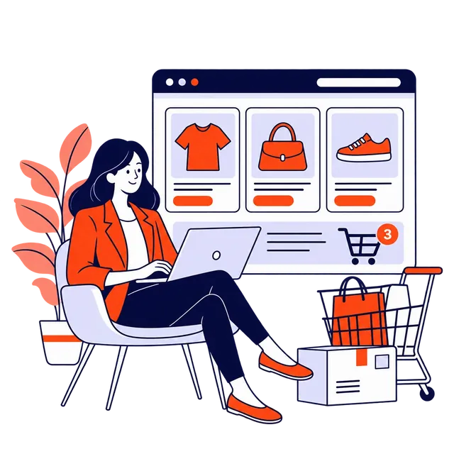 Persona comprando en una tienda virtual