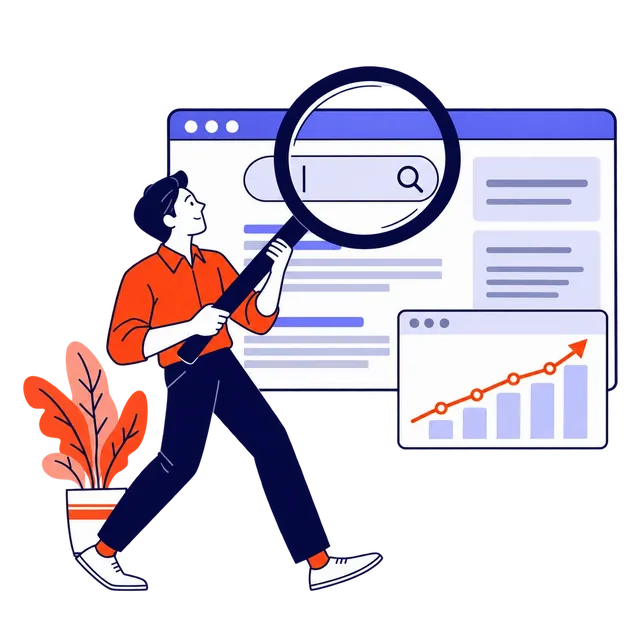 Persona revisando el posicionamiento de una web en Google