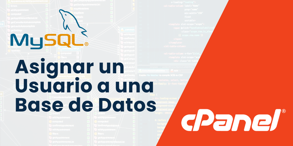 asignar un usuario a una base de datos cpanel hosting