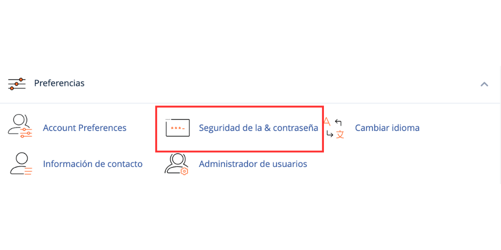 cambiar contraseña cPanel