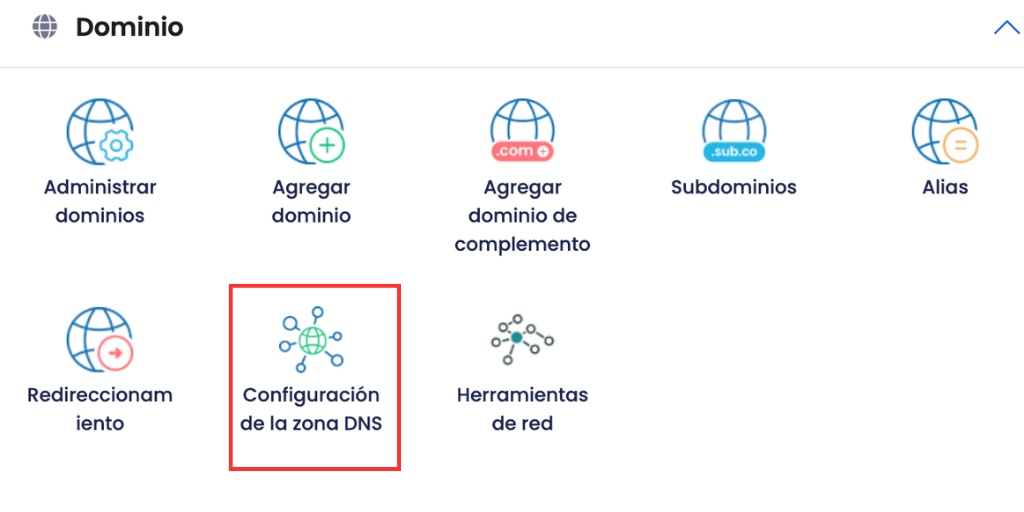 administrar dominios en Webuzo y configuracion de la zona dns en webuzo