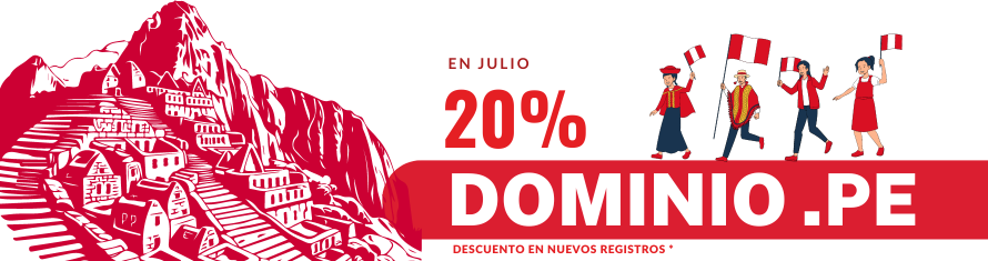 20% descuento en .PE