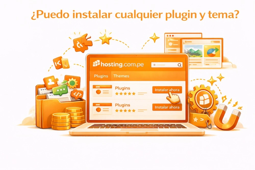 Instalar plugins y temas en hosting WordPress en Perú sin restricciones