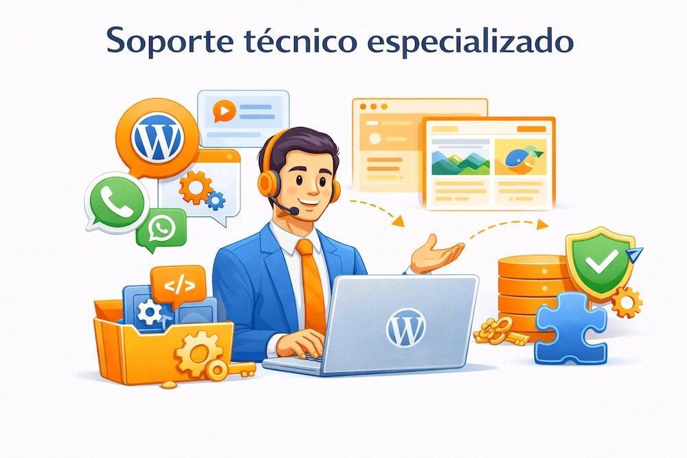 Soporte técnico especializado en hosting WordPress en Perú con atención por WhatsApp