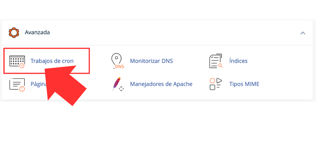 trabajos de cron jobs en cpanel